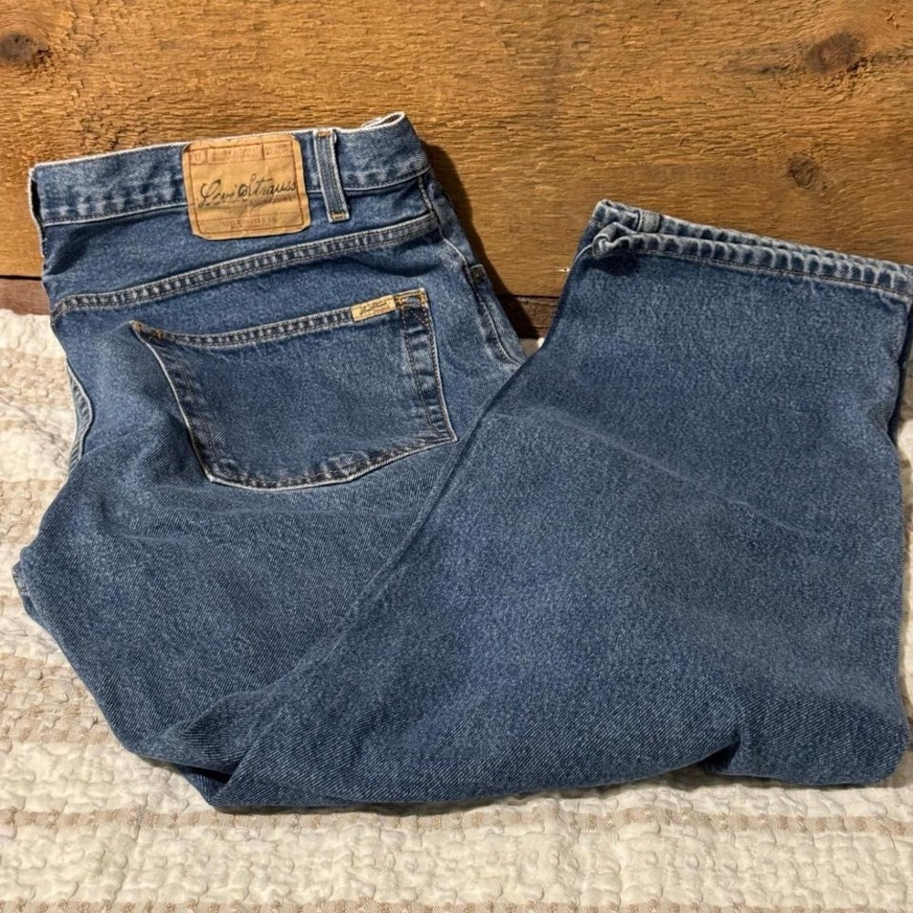 Levi Strauss Signature Jeans Relaxed‎ Fit Denim Blue Everyday Wear Size 40x32